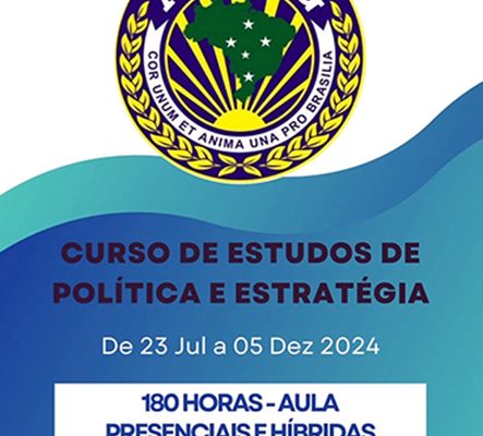 INSCRIÇÕES ABERTAS PARA O XLVIII CURSO DE ESTUDOS DE POLÍTICA E ESTRATÉGIA DA ADESG PARANÁ